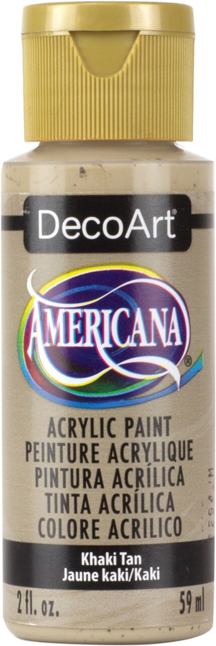 Decoart Americana Acrylic Paint 2Oz-Khaki Tan - Opaque
